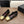 CC Square-Toe Mary Jane Flats Black Gold Lambskin 961513