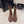 CC Mid-Calf Boots 4CM Gold Chain Charm Brown Knit Suede 961503