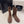 CC Mid-Calf Boots 4CM Gold Chain Charm Brown Knit Suede 961503