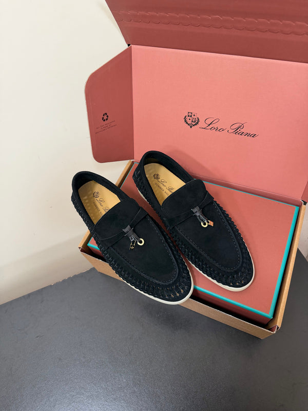 LP Summer Charms Walk Loafers Black Suede 984726