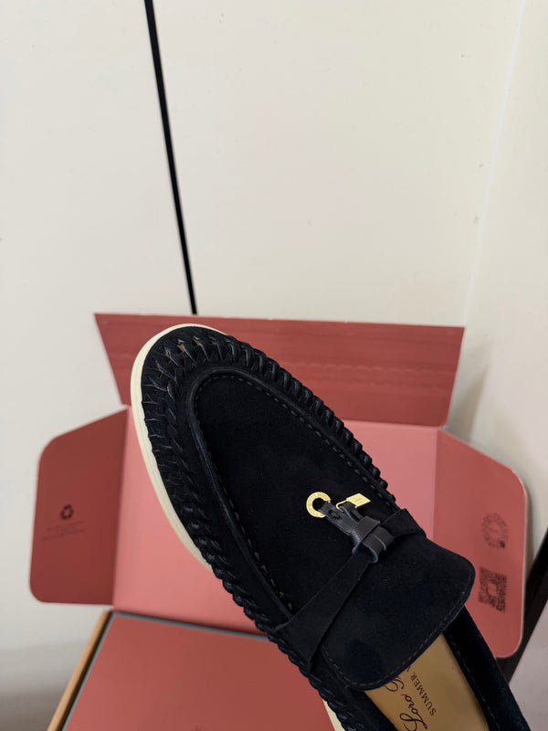 LP Summer Charms Walk Loafers Black Suede 984726