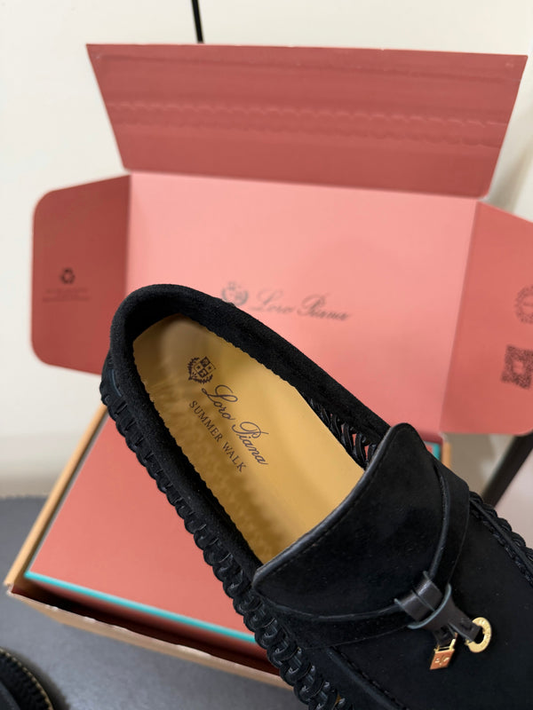 LP Summer Charms Walk Loafers Black Suede 984726
