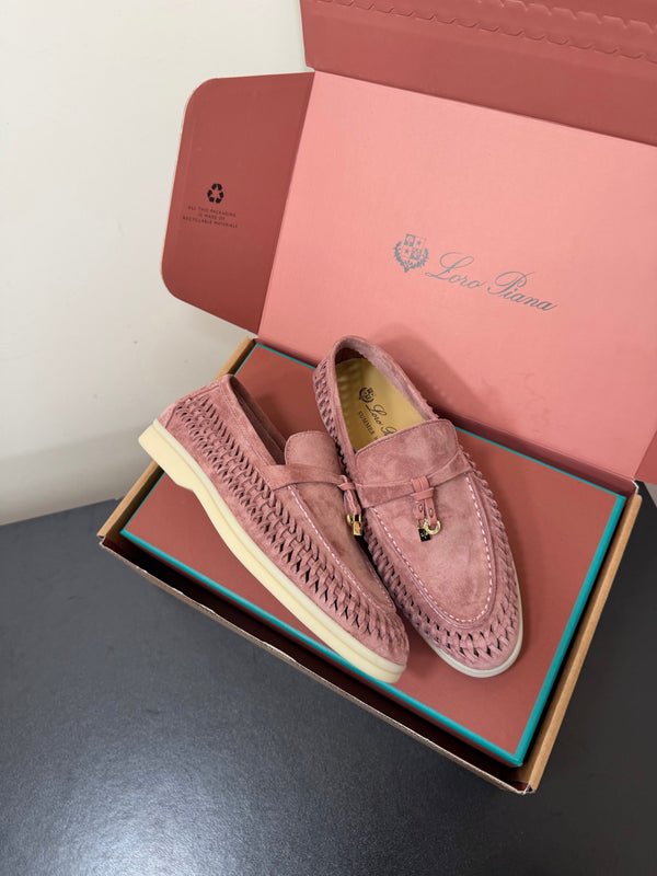 LP Summer Charms Walk Loafers Pink Suede 984719