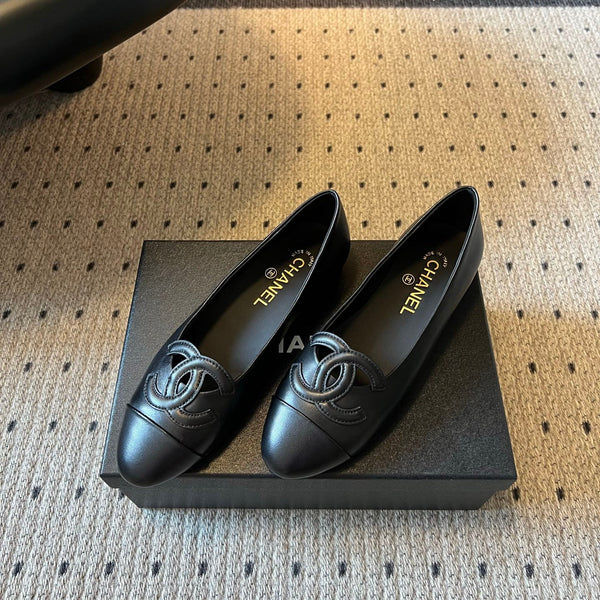 CC Moccasins Logo Black Leather 984300