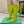 BLC Cagole Knee-High Boots 9.5cm Neon Green Leather 985499