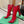 BLC Cagole Knee-High Boots 9.5cm Red Leather 985492