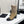 CC Mid-Calf Sock Boots Black Beige Suede Stretch Knit 985657