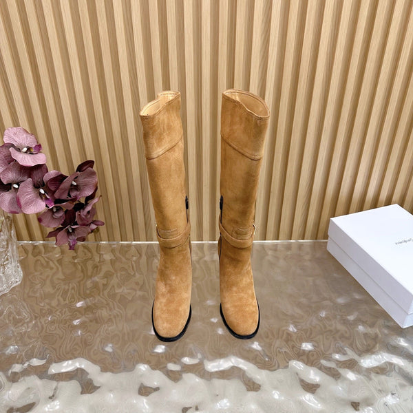 CD D-Town Heeled Knee-High Boots Light Brown Suede 955998