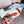 Prad 26s Floral Print Slides Orange Leather Cotton 986595