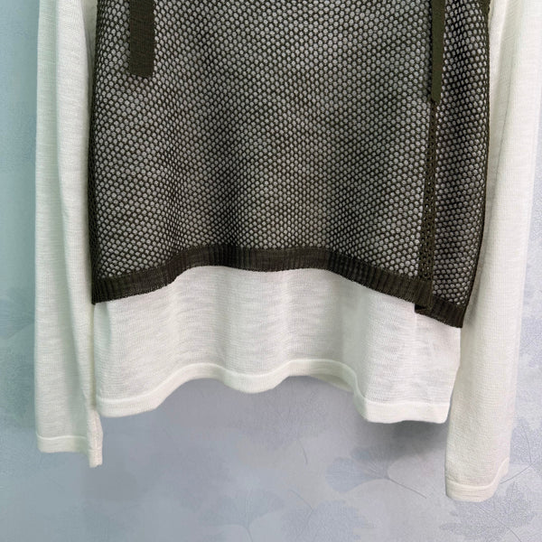 CC Layered Mesh Overlay Top Wool 426061