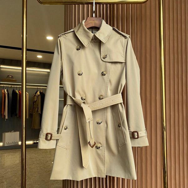 BRR Heritage Short Trench Coat Beige Gabardine 427305