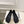 LW Petal Anagram Ballet Flats Pale Black Leather 111592