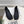 LW Petal Anagram Ballet Flats Pale Black Leather 111592