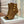 BM 26S Open-Toe Ankle Boots 9.5cm Gold Buttons Stiletto Brown Suede 111323