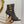 BM 26S Open-Toe Ankle Boots 9.5cm Gold Buttons Stiletto Dark Grey Suede 111322