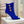 BM 26S Open-Toe Ankle Boots 9.5cm Gold Buttons Stiletto Dark Blue Suede 111320