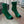 BM 26S Moneta Monogram Lace-Up Boots Peep-Toe Dark Green Knit 111311