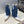 TR 26S Western Cowboy Boots 7cm White Blue Leather Denim 118533