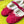Miu Shearling Trim Mary Jane Flats Bow Detail Red Suede 137205