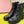 Miu 26S Mid-Calf Lace-Up Boots 4CM Triple Buckle Black Pebbled Leather 137188