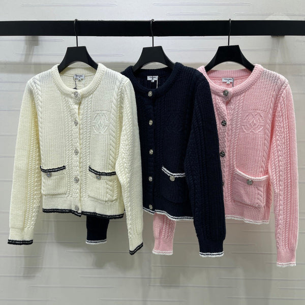 CC 26S Knit Cardigan Patch Pockets Wool 433233