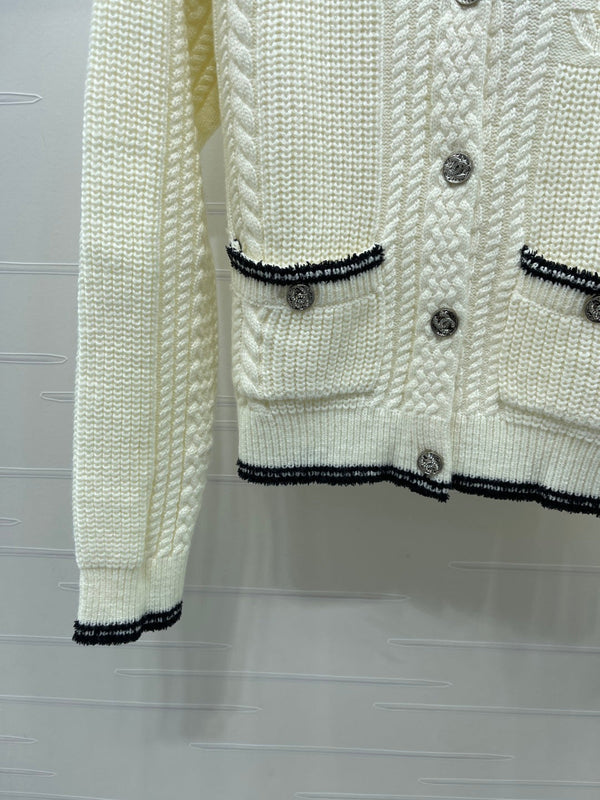 CC 26S Knit Cardigan Patch Pockets Wool 433233