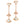 DREAM EARRINGS 3 MOTIFS DIAMOND MOP PINK GOLD