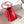 MINI SQUARE FLAP BAG 17CM RED LAMBSKIN SILVER HARDWARE