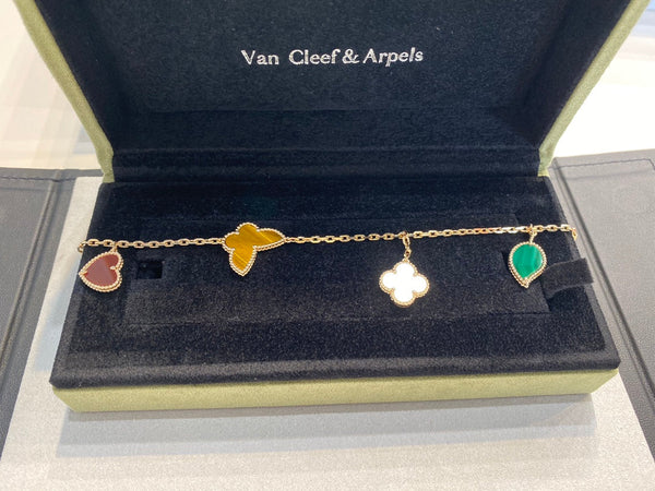 VCA Lucky Vintage 4 Motifs Gold Bracelet
