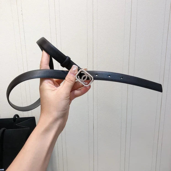 CC 2026 Pearl Buckle Belt 20mm Leather