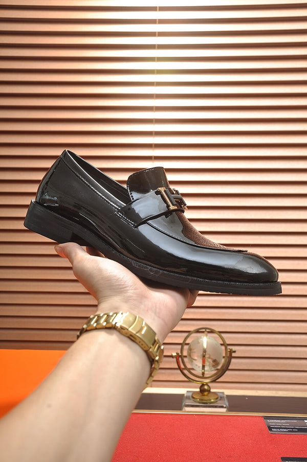 HM Men's Loafer Black Patent Leather 526110