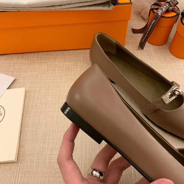 HM Liberty Ballet Flats Chocolate Sheepskin 679995