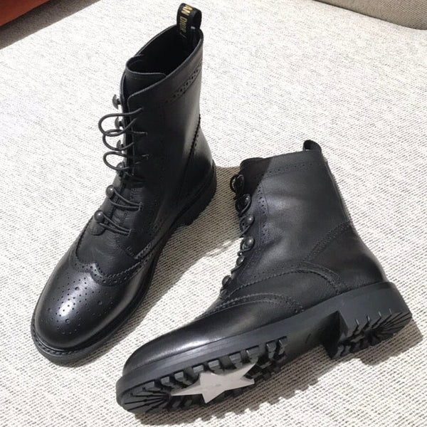 CD 26s Diorunit Combat Boots Black Leather 966677