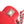 MINI RECTANGLE FLAP BAG 20CM RED LAMBSKIN SILVER HARDWARE