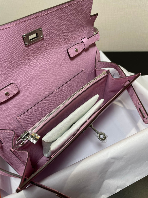 kelly woc 20.5 light pink epsom silver hardware