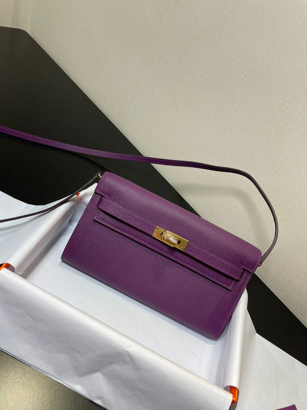 kelly woc 20.5 purple epsom gold hardware