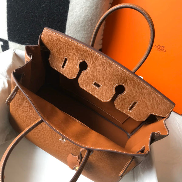 HM BIRKIN 35CM BAG BROWN TOGO GOLD HARDWARE