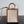 mini vertical cabas 17cm white canvas tan calfskin