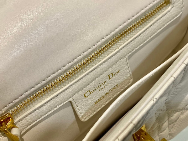 SMALL CARO BAG 20 WHITE CALFSKIN