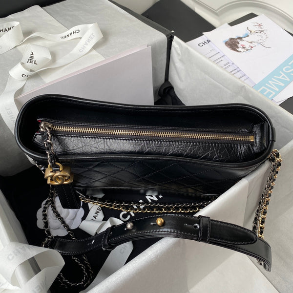 Chanel 2025 Gabrielle Black 25cm Calfskin 320991