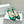 Manolo Buckle Slingback 7cm Green Silk 208029