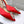 Manolo Buckle Mules 7cm Red Silk 208018