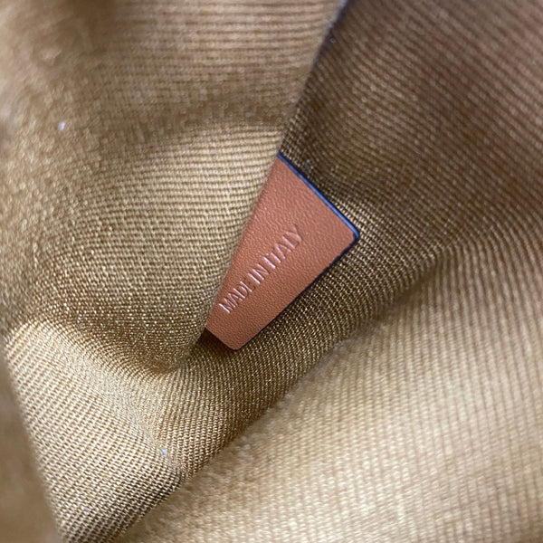 Celine Small Boston Bag Triomphe Beige Brown Canvas & Calfskin