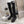 CC High Boots 45mm Black Stretch Wool And Cowhide