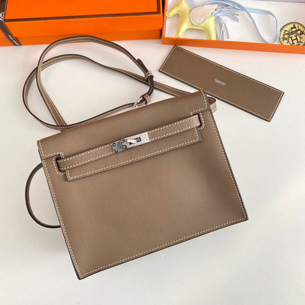 Kelly Danse II 22cm Dark Brown Evercolor Leather Shw