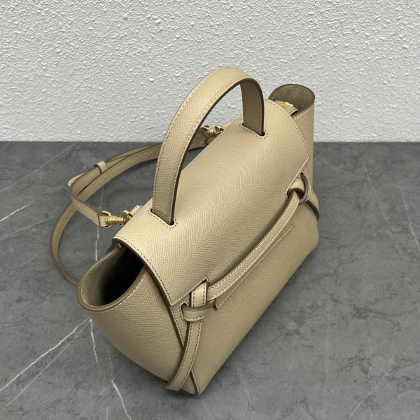 Celine Nano Belt Bag Beige Grain Leather