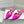 Manolo Flats Mules Diamond Buckle Dark Pink Silk Satin 327481