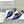 Manolo Flats Mules Diamond Buckle Navy Blue Silk Satin 327482