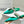 Manolo Flats Mules Diamond Buckle Green Silk Satin 327484