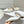 Manolo Flats Mules Diamond Buckle White Silk Satin 327486